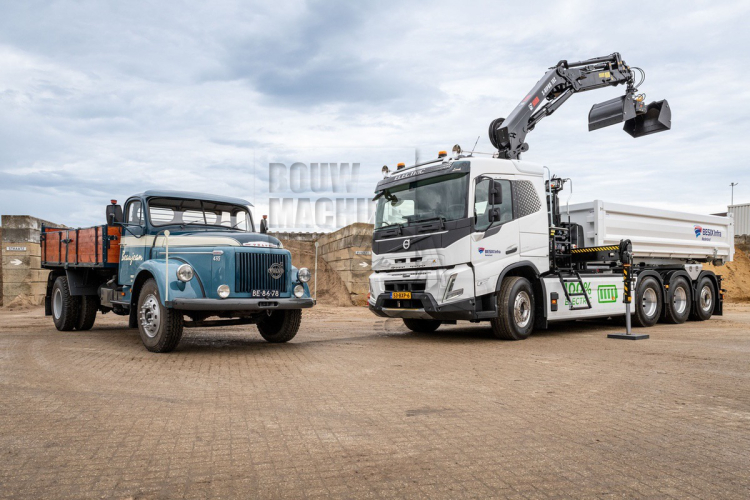 Beaujean voert infraprojecten volledig elektrisch uit met Volvo FMX Electric kraanauto
