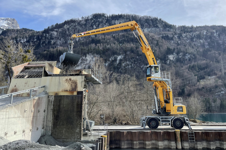 Liebherr speelt sleutelrol in de winning van grind