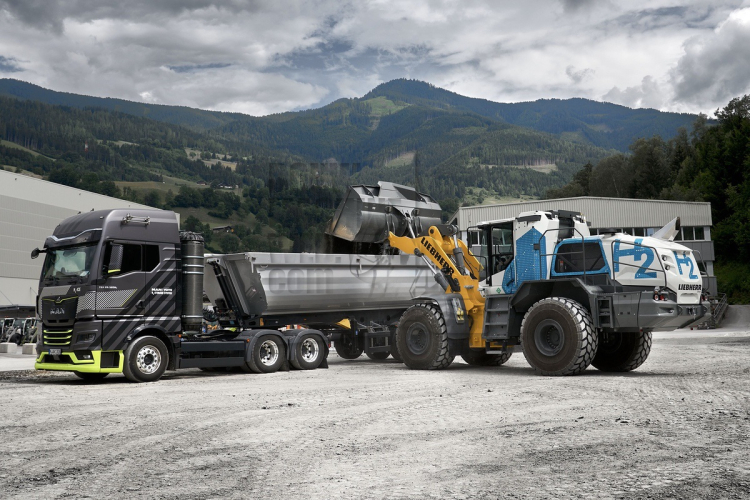 Liebherr-première: eerste grote wiellader met waterstofmotor