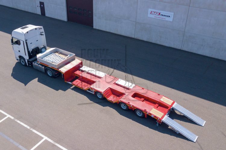 MAX100 semi-dieplader is nu uitschuifbaar en voorzien van wielkuipen