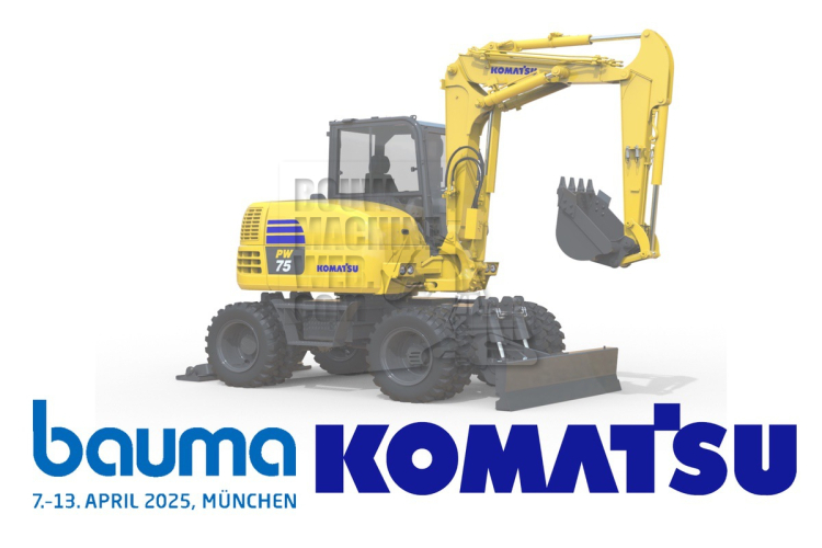 Bauma 2025: Komatsu presenteert zijn gloednieuwe 7,5-tons mobiele graafmachine