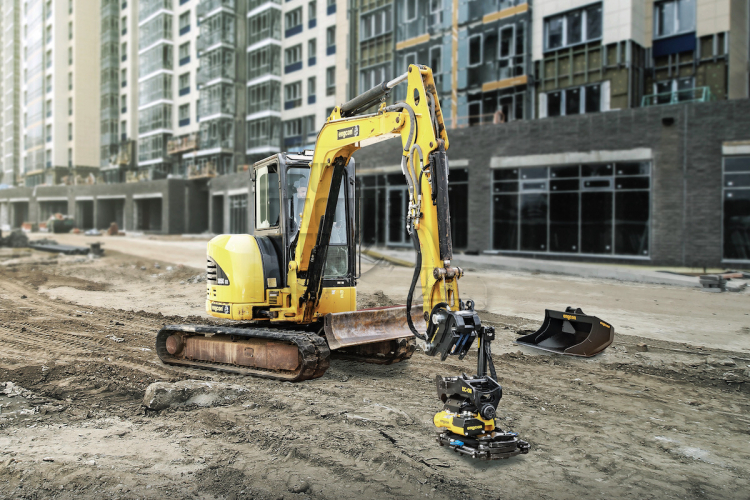 Veilige automatische machinesnelwissel voor kleinere graafmachines