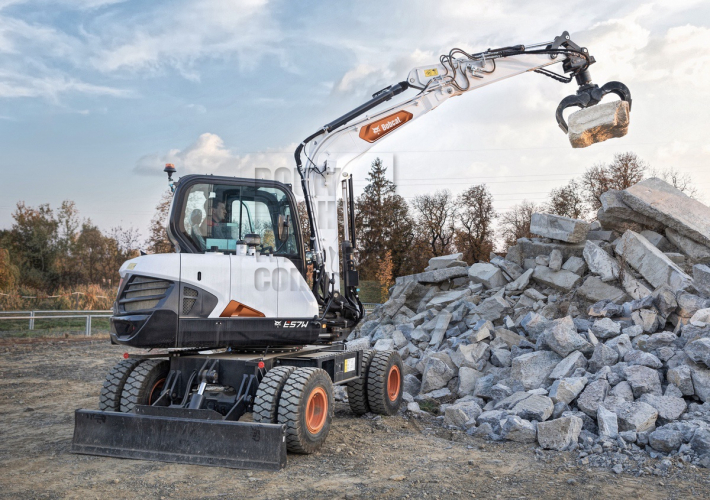 Nieuwe 6-tons Bobcat-graafmachine op banden met Stage 5-motor
