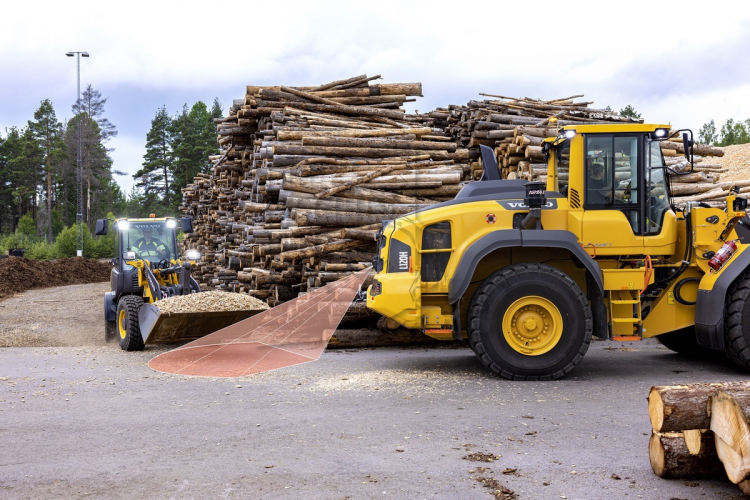 Volvo introduceert automatische remfunctie op wielladers