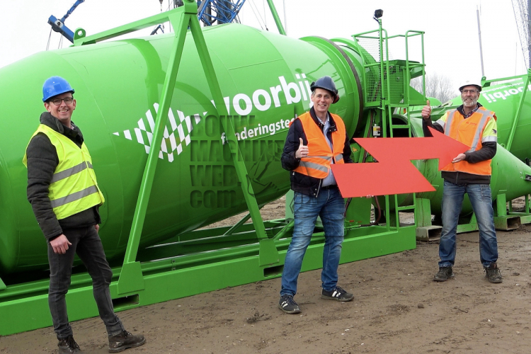 Eerste elektrische stationaire betonmixers